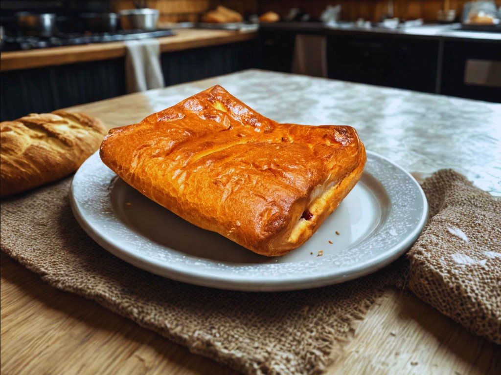 Drożdżówka francuska z nadzieniem jagodowym